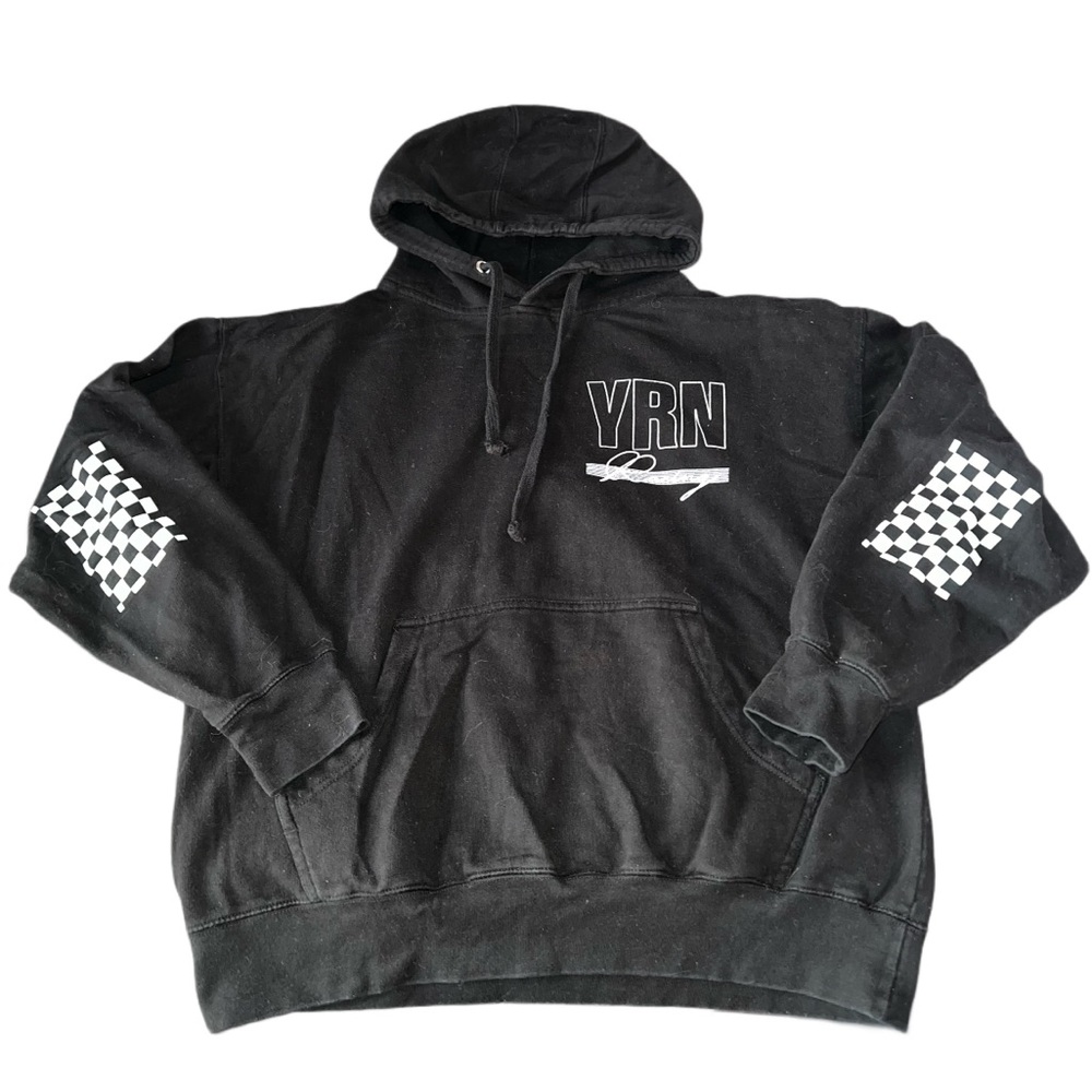 Yung Rich Nation Racing Checkered Flag #88 Graphic Hoodie